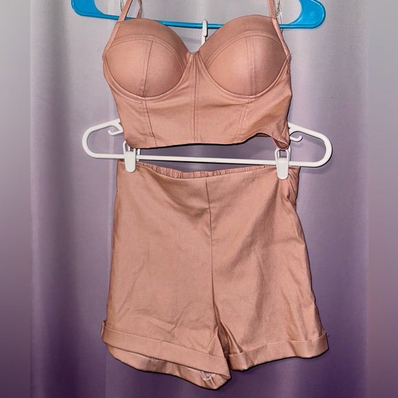 NTW Champagne Pink 2 Piece Short Set Size SM - Picture 3 of 10